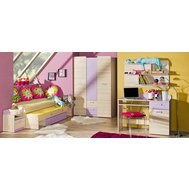 Studentský pokoj Lorento 3 - fialová/jasan coimbra