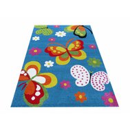 Dětský koberec Mondo motýlci / modrá - 200 x 290 cm
