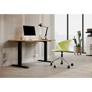 Kancelářský stůl s regulací výšky Mallo - černá/dub artisan