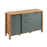 Komoda s dvířky Indigo 1 - dub wotan / zelená 01