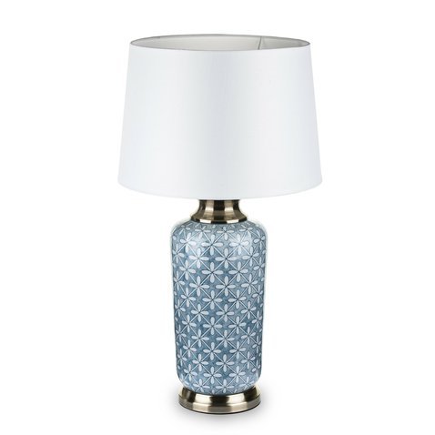 Keramická stolní lampa 131244 - modrá / bílá 01