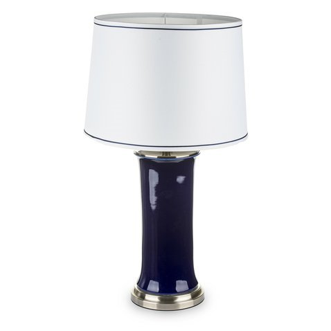 Keramická stolní lampa 131246 - modrá / bílá 01