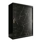 Elegantní šatní skříň Mramor T 150 - černá 02