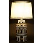 Keramická stolní lampa se vzorem 159062 - černobílá 07
