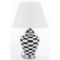 Stolní keramická lampa 159069 - černobílá 02