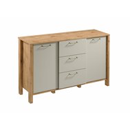 Komoda s dvířky Indigo 1 - dub wotan / béžová 01