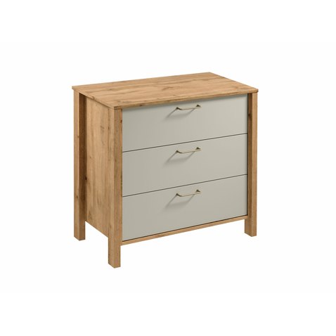 Malá komoda Indigo 2 - dub wotan / béžová 01