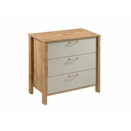 Malá komoda Indigo 2 - dub wotan / béžová 01