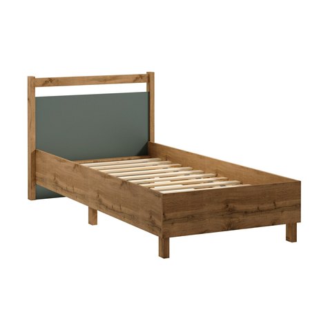 Postel Indigo 90 x 200 cm - dub wotan / zelená 01