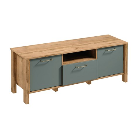 TV stůl Indigo - dub wotan / zelená 01