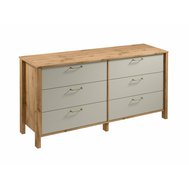 Komoda Indigo 4 - dub wotan / béžová 01