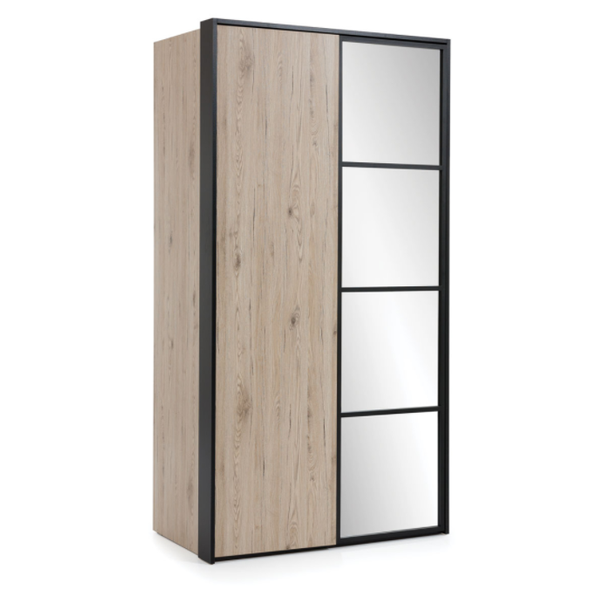 Šatní skříň 2D Glass Loft levá - dub bordeaux