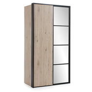 Šatní skříň 2D Glass Loft levá - dub bordeaux