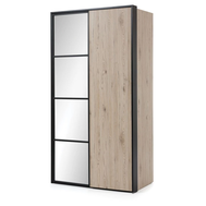 Industriální šatní skříň Glass Loft 2D pravá