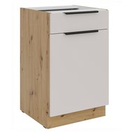 Spodní kuchyňská skříňka se šuplíkem Solea 50 D 1F 1S BB - kašmír/dub artisan 01