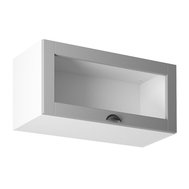 Horní výklopná skříňka Linea G80KS - bílá / šedá 01