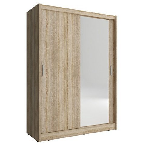 VÝPRODEJ - Šatní skříň s jedním zrcadlem Maja - 130 cm - 01