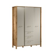 Velká šatní skříň Indigo - dub wotan / béžová 01