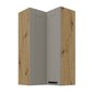 Vysoká rohová skříňka Luna GN-108 2F - dub artisan/šedá