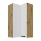 Vysoká rohová skříňka Luna GN-108 2F - dub artisan/bílý mat