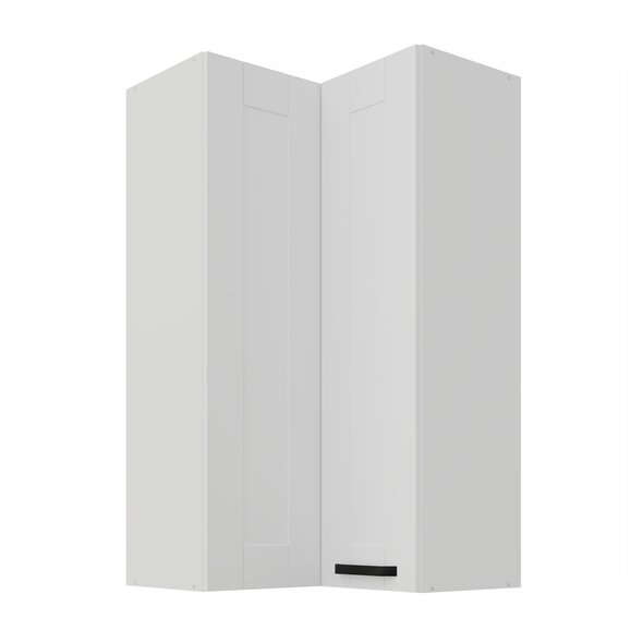Vysoká rohová skříňka Luna GN-108 2F - bílá