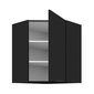 Horní rohová skříňka Siena 1 - černý mat - 02