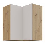Rohová horní skříňka Solea 60x60 GN-72 2F - kašmír/dub artisan 01
