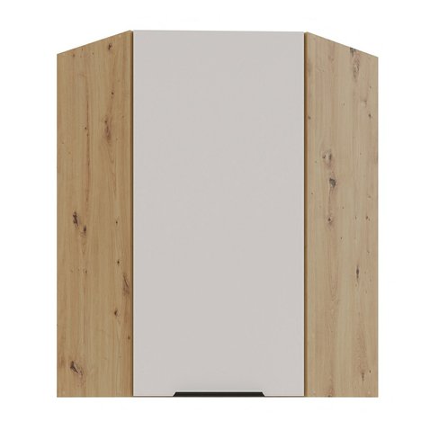 Vysoká horní rohová skříňka Solea 60x60 GN-90 1F - kašmír/dub artisan 01