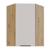 Vysoká horní rohová skříňka Solea 60x60 GN-90 1F - kašmír/dub artisan 01