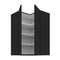 Vysoká Horní rohová skříňka Siena 2 - černý mat - 02