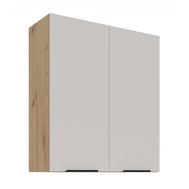 Vysoká horní dvoudvéřová skříňka Solea 80 G-90 2F - kašmír/dub artisan 01