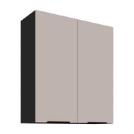 Vysoká horní dvoudvéřová skříňka 80 G-90 Arona - kašmír/černý mat 01
