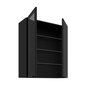 Vysoká horní prosklená skříňka Siena - černý mat - 02
