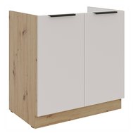 Dřezová skříňka Solea 80 PLN 2P BB - kašmír / dub artisan 01