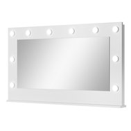Bílé luxusní zrcadlo ADA II  s ovětlením