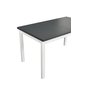 Jídelní set ALBA 2 – moderní rozkládací stůl a židle v bílo-grafitové kombinaci 04