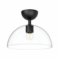 Designové svítidlo Jude – skleněné stínidlo & černý kov 01