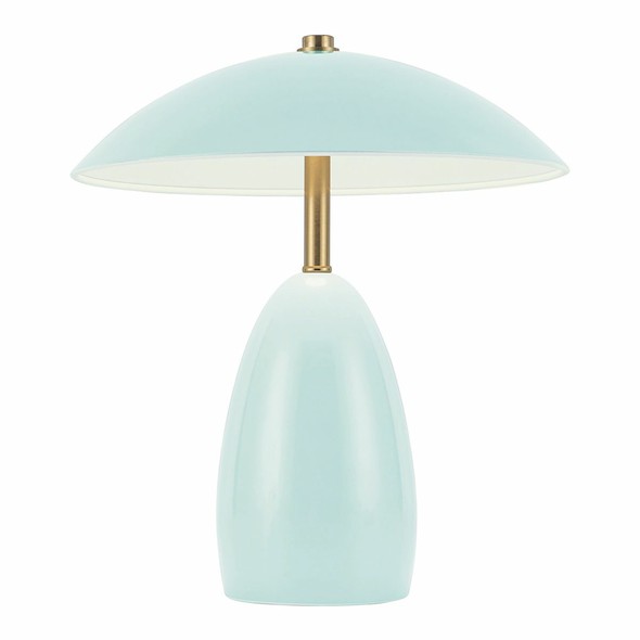 Poppy – střední LED stolní lampa, azurově světle modrá