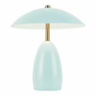 Poppy – střední LED stolní lampa, azurově světle modrá