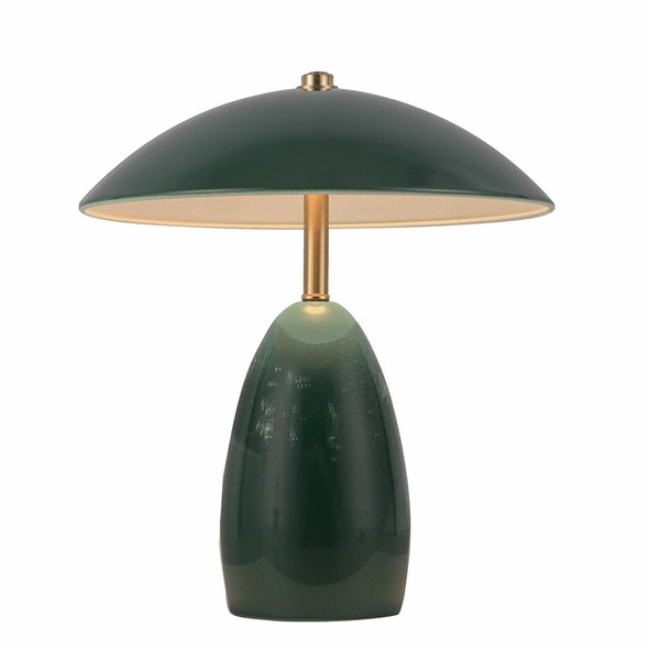 Poppy – střední LED stolní lampa, borovicově zelená