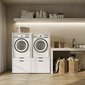 Skříňka na pračku Andiamo v bílém matu s výsuvnou policí a úložným prostorem 08