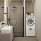Skříňka na pračku Andiamo v bílém matu s výsuvnou policí a úložným prostorem 02