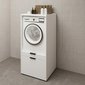 Skříňka na pračku Andiamo v bílém matu s výsuvnou policí a úložným prostorem 03
