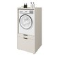 Skříňka na pračku Andiamo v odstínu kašmír s výsuvnou policí a úložným prostorem 05
