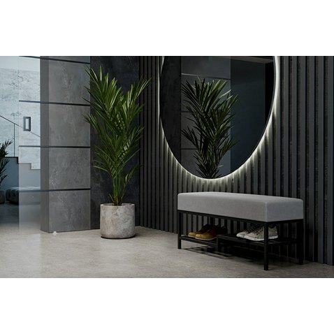 Čalouněná lavice LK2 – tkanina Riviera 91 šedá