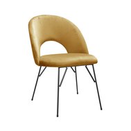 Čalouněná jídelní židle Abisso Spider 7 - hořčicově žlutá