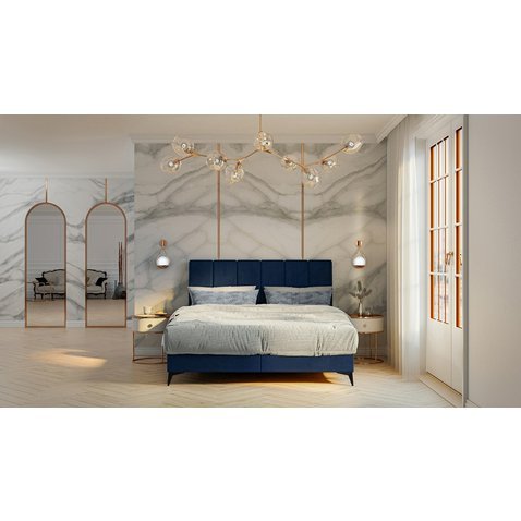Manželská čalouněná postel Adert - 180 x 200 cm - 01