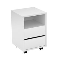 Šuplíkový kontejner Agapi – bílý mat, 2 zásuvky, minimalistický design 01
