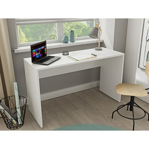 Psací stůl Agapi – bílý mat, minimalistický design 01