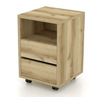 Šuplíkový kontejner Agapi – dekor dub Grand, 2 zásuvky, minimalistický design 01